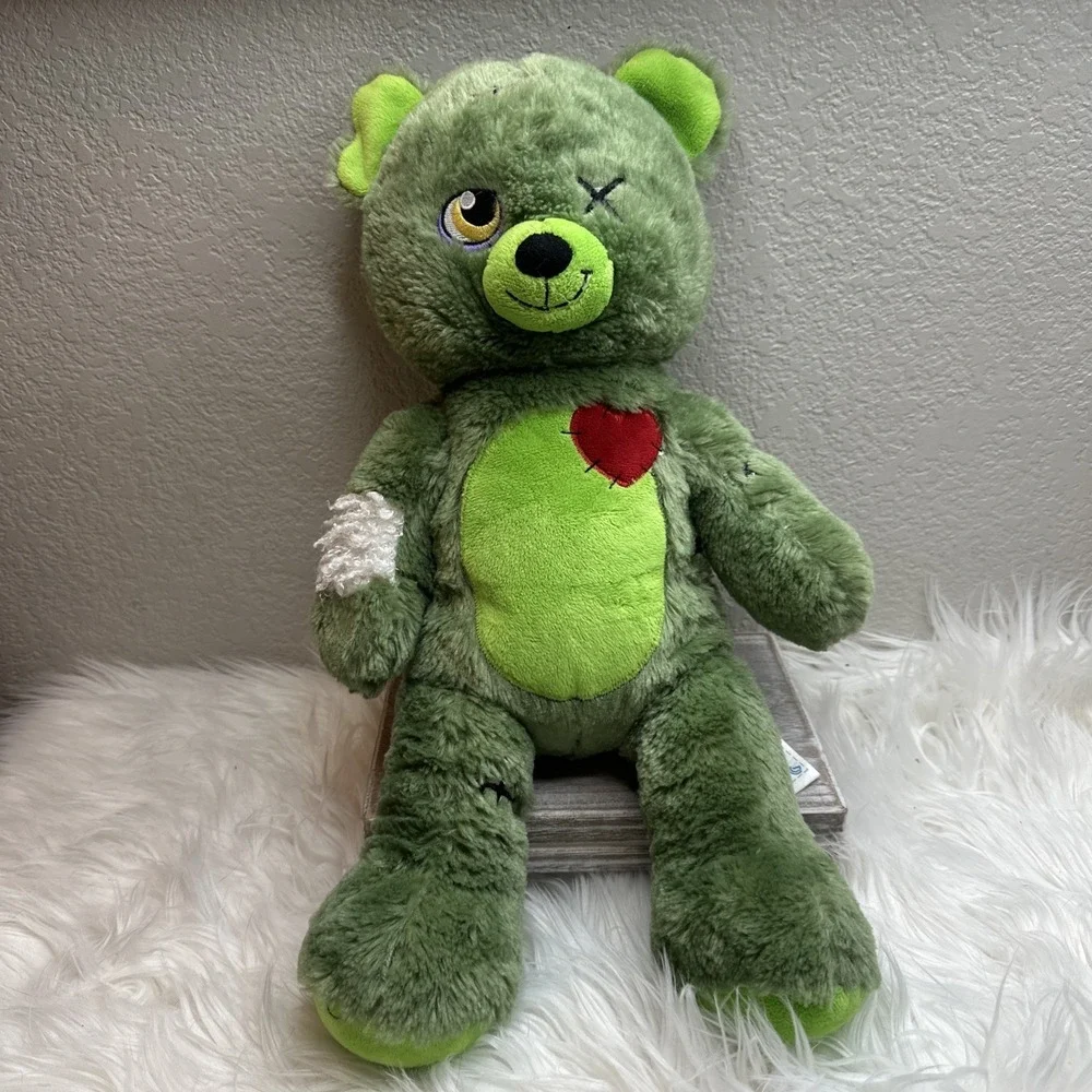$47 🌙 Build‎ A Bear Zombear 25th Anniversary BAB Zombie Green Halloween Plush